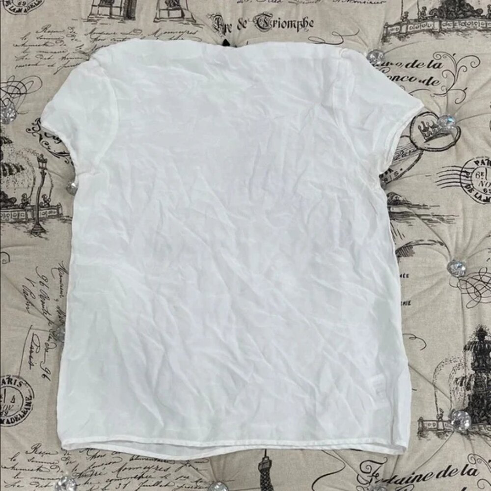Guess by Marciano Women 100% silk Short Sleeve Top